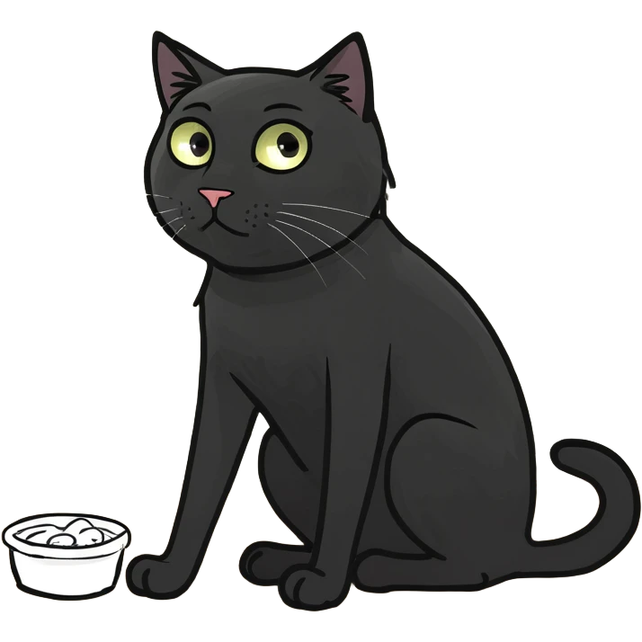 Black cat in timeout  emoji