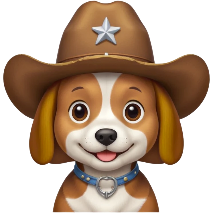 Beagle with cowboy hat emoji