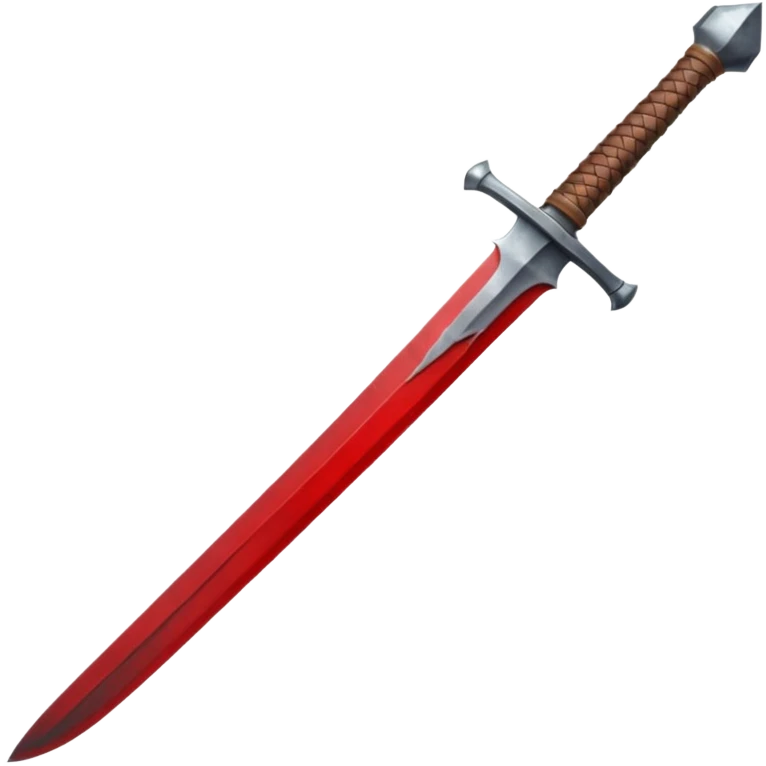 a viking blade, bastard sword, transparent background, the hilt is bound in black, the blade has a bloodgroove and a very sharp pointed tip emoji