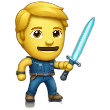 Jean Paul 2 avec un sabre laser emoji