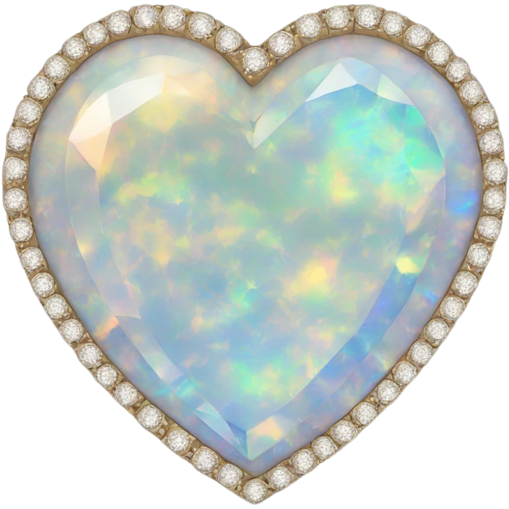 opal Crystal pave heart emoji