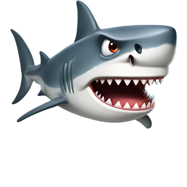 Angry shark emoji