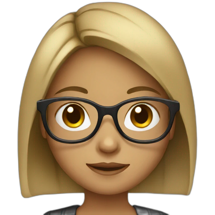 girl with glasses emoji