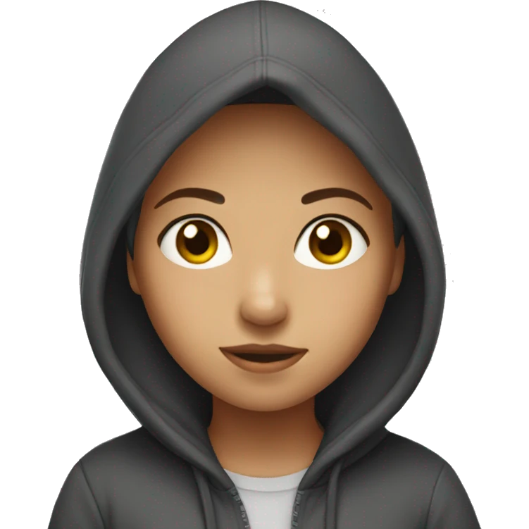 girl with hoodie emoji