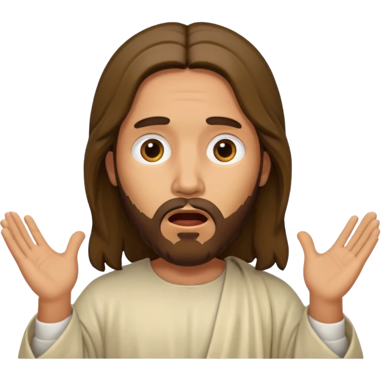 Jesus acting shocked emoji