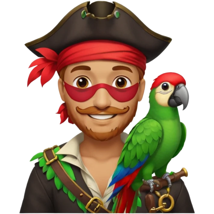 pirate and parrot emoji