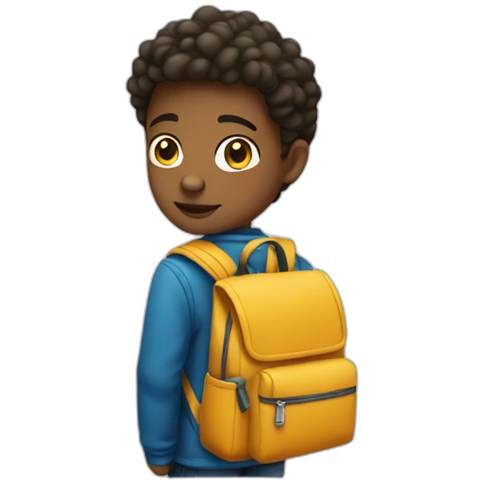 school bag kid emoji