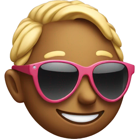 a heart with sunglasses smiling emoji