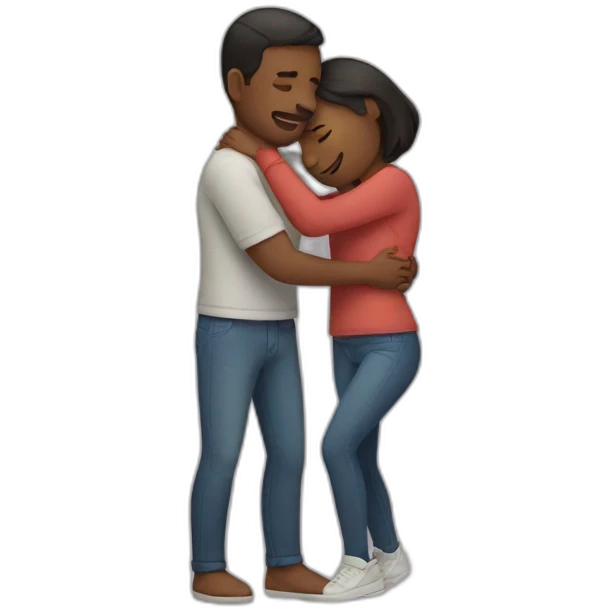 Couple hugging each other emoji