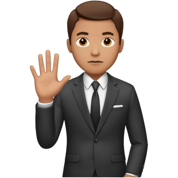 consulting man with hand emoji