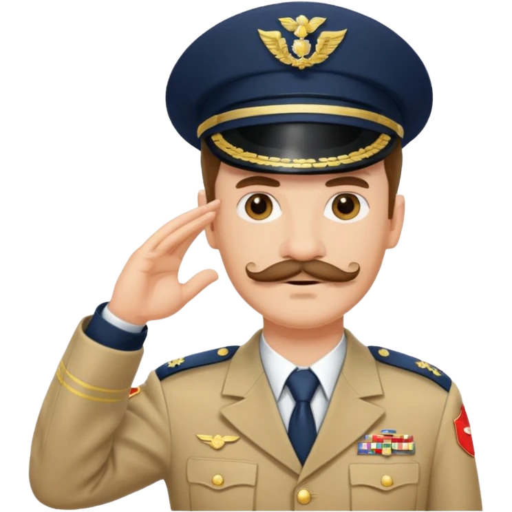 A MAN WITH MUSTACHE HEIL emoji