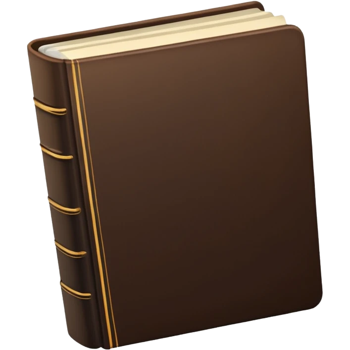 Cream and dark brown colored book emoji