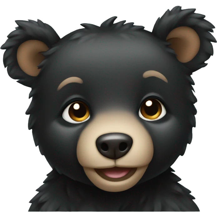 baby black bear emoji