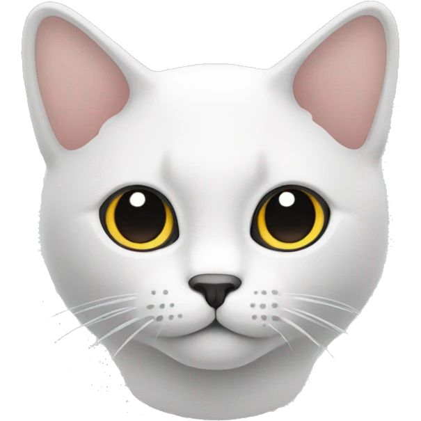 Gato color blanco con manchas negras emoji