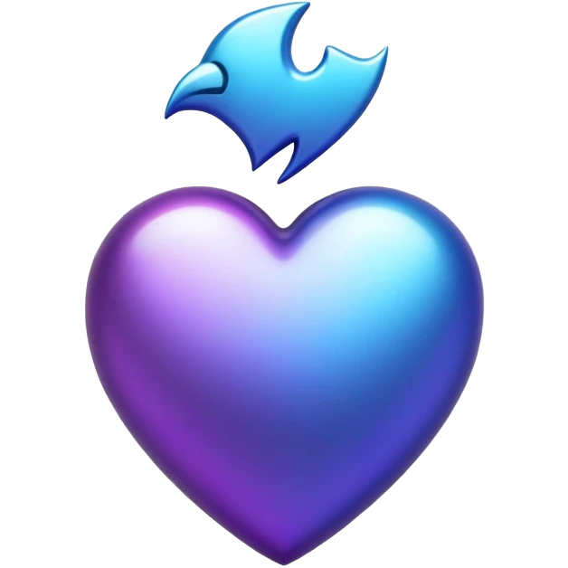 Corazon Morado y azul  emoji