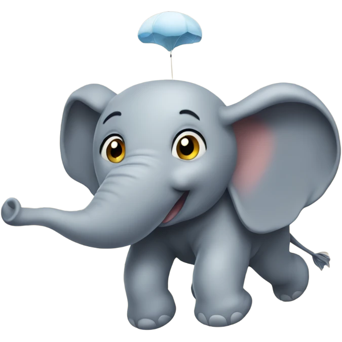 Flying elephant emoji