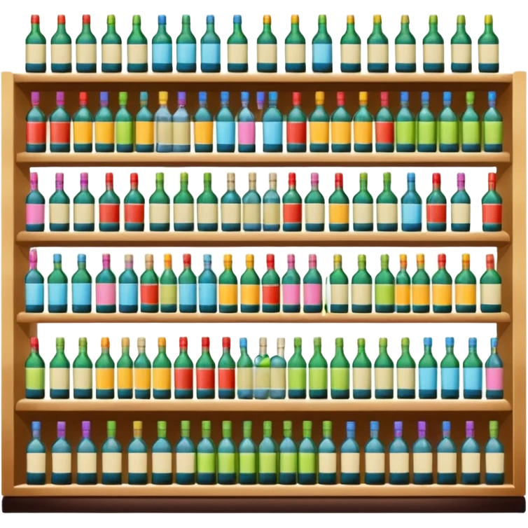 Supermarket liquor section emoji