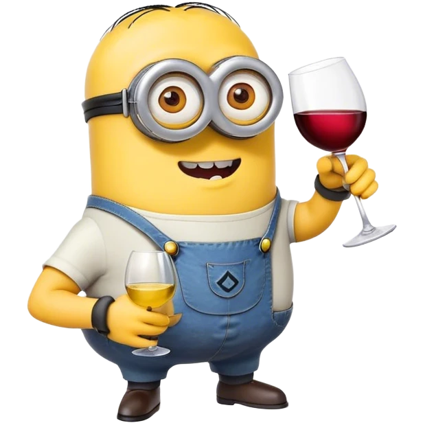 Minion drinking wine emoji