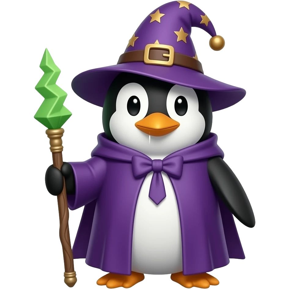 Penguin Wizard emoji