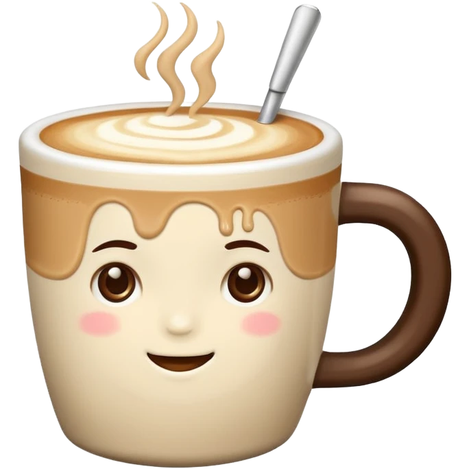 creamy color coffe Latte  emoji