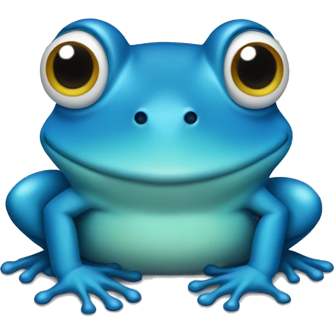 Blue frog emoji