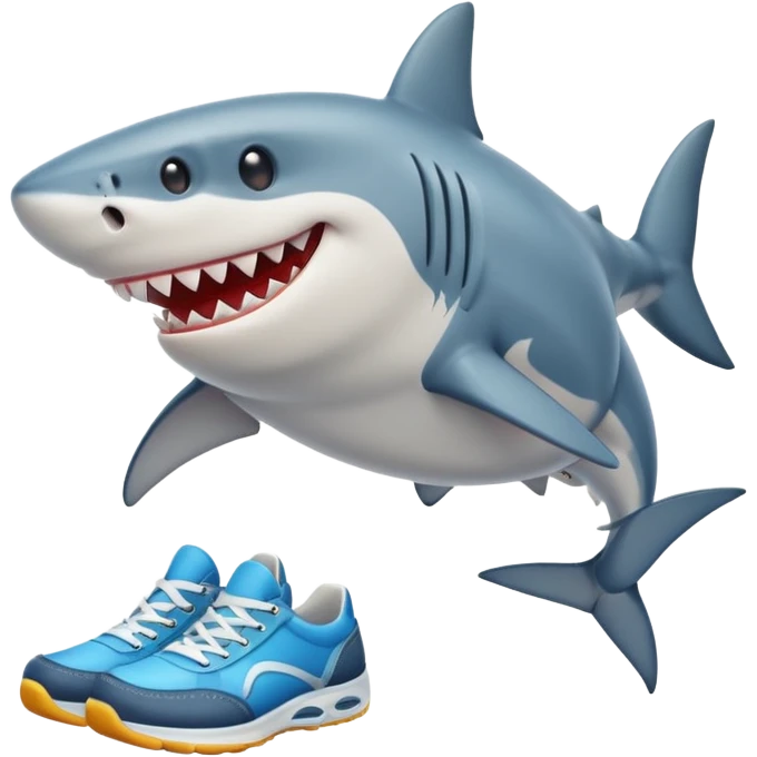 Shark whit shoose emoji