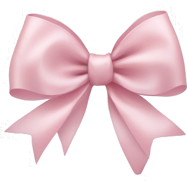 light pink ribbon bow emoji