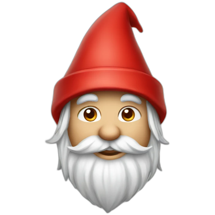 A gnome in a red hat emoji
