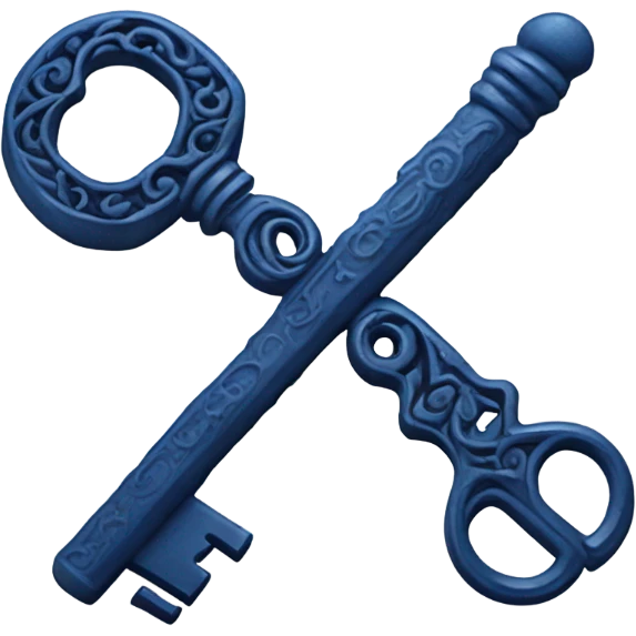 dark blue 
realistic 
key emoji