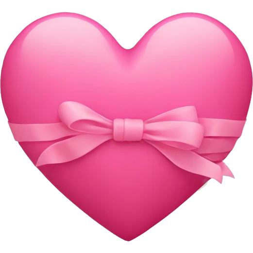 corazón rosa con un lazo emoji