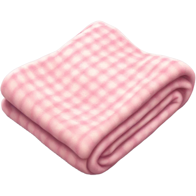 A cozy blanket light pink checkered  emoji