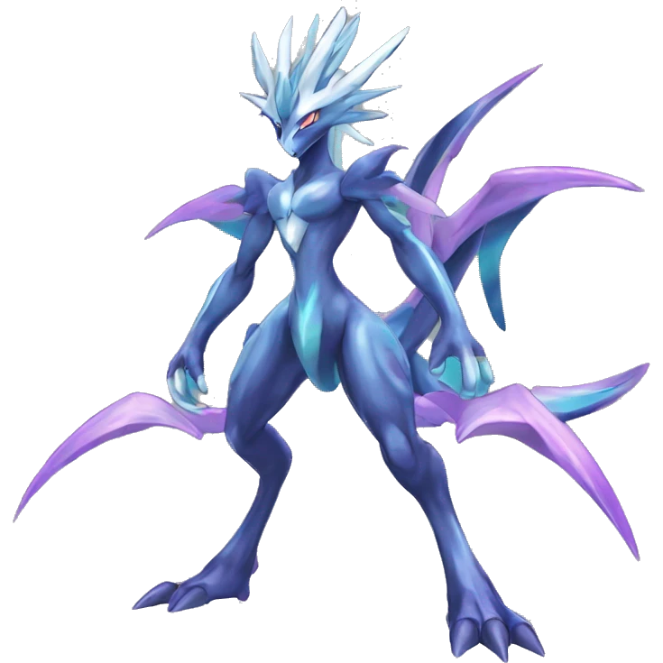  cool edgy shiny colorful godly ethereal Suicune-Dialga-Fakemon full body emoji
