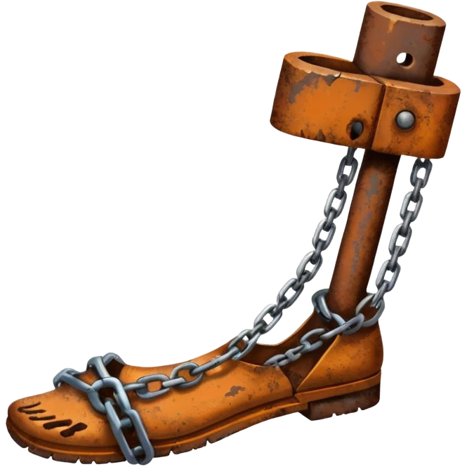 prisoner chain attached to the ankle emoji