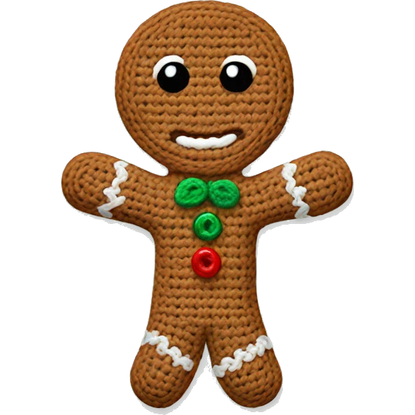 Crochet gingerbread man  emoji