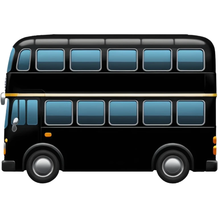 black bus 2d emoji