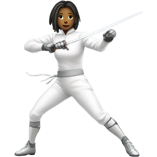 saber fencing sport female  emoji
