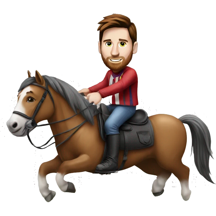 Messi sur un cheval emoji