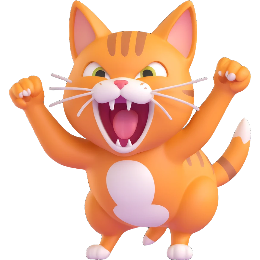 Gato gritando emoji