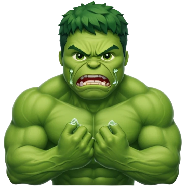 Hulk vomitando emoji
