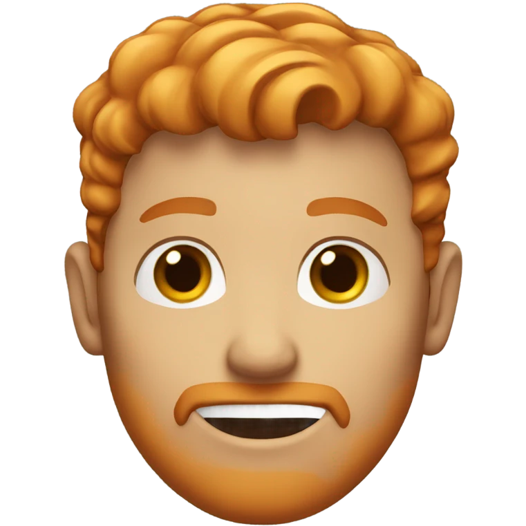 Ginger man with brown eyes emoji