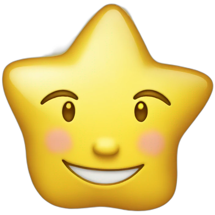 yellow smiling star emoji