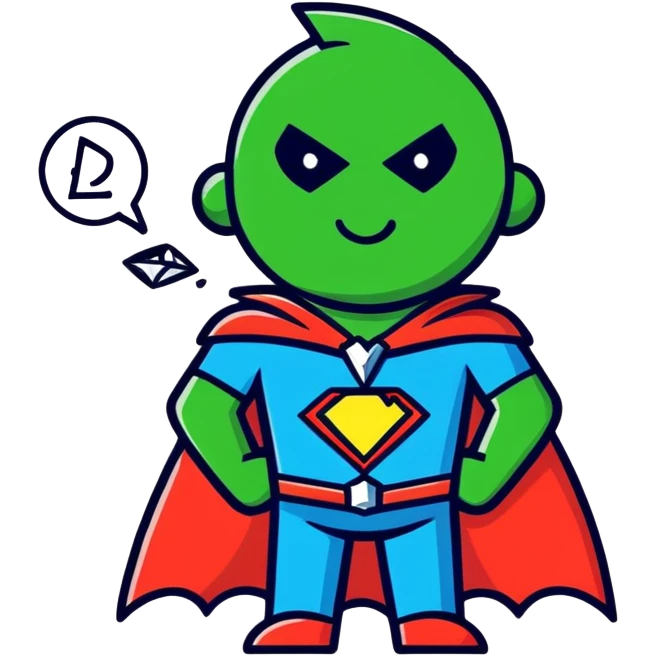 Design me a superhero who smokes marijuana and put a diamond necklace around his neck that says keelo emoji
