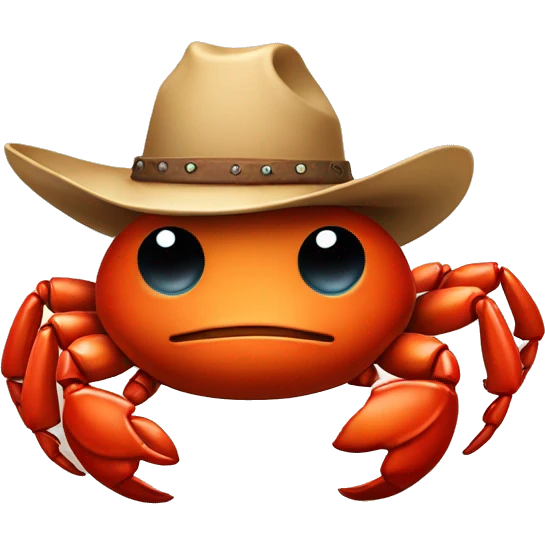  Cute  crab in a cowboy hat emoji