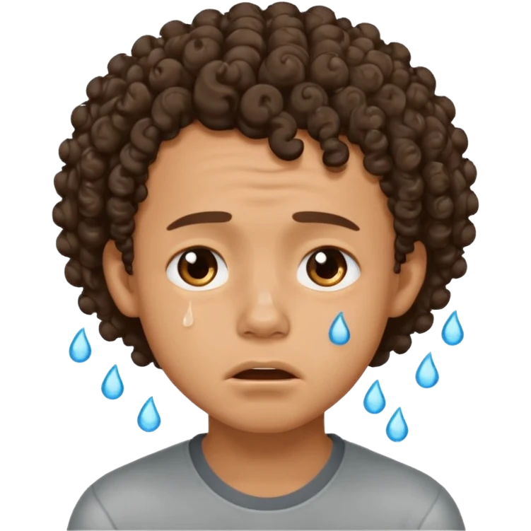 handsome lightskin boy with curls and a good jawline crying emoji