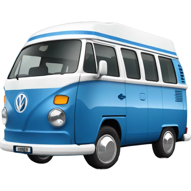 VW T6 California bus VW blue white emoji