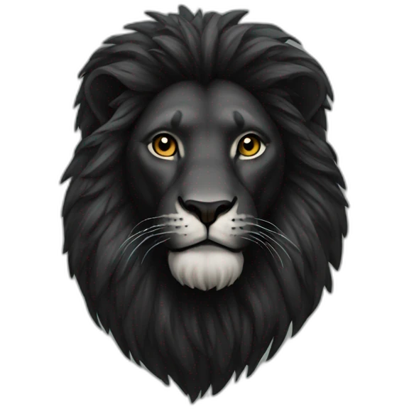 black-lion emoji