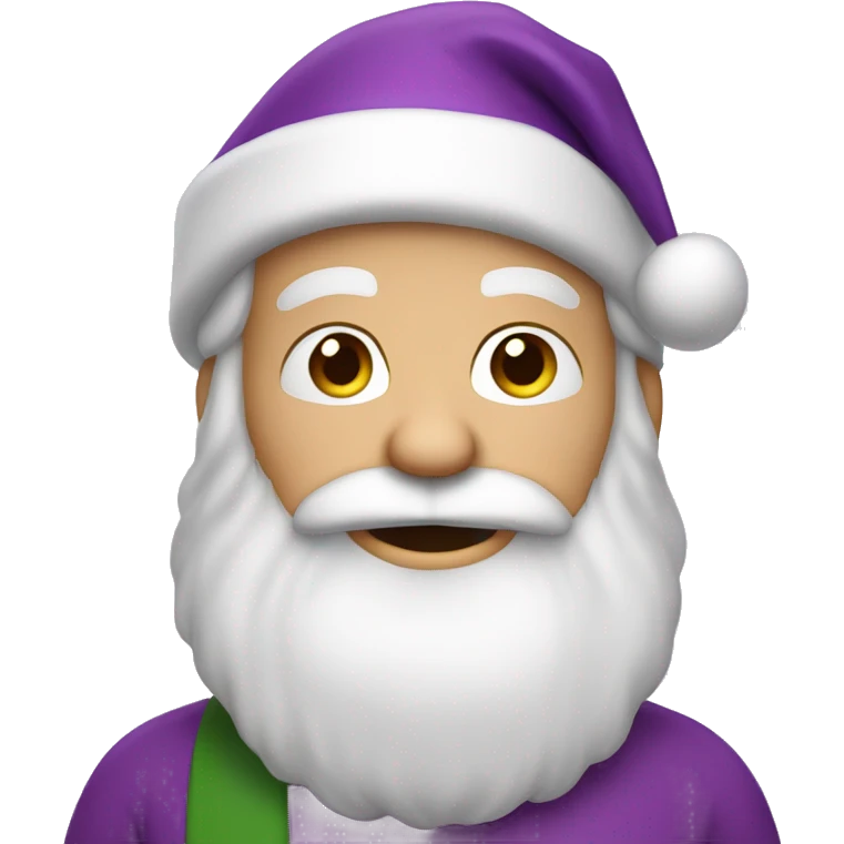 Purple Caucasian Santa Claus emoji