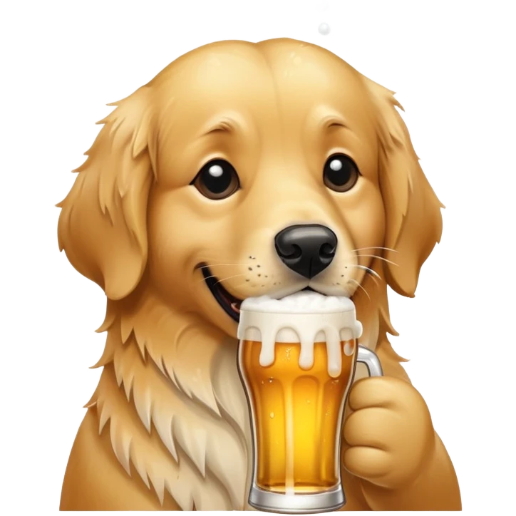 Dog with Beer  emoji