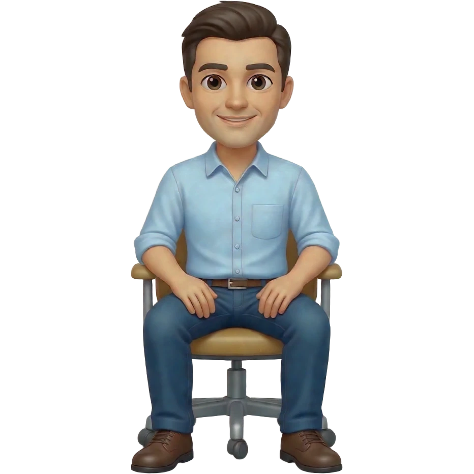 Man sitting on a chair emoji