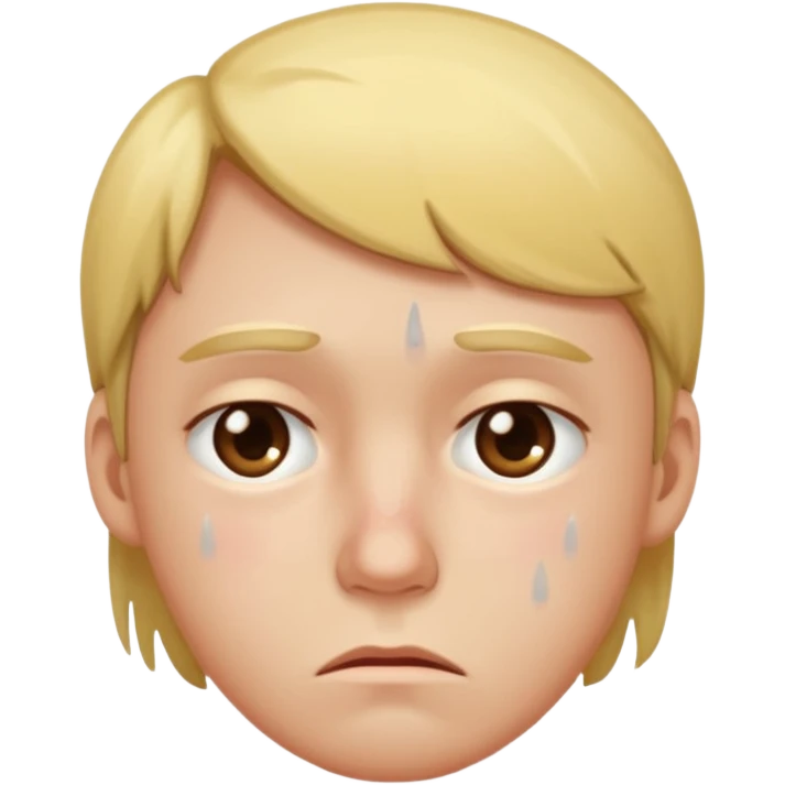 sad emoji with pimples emoji